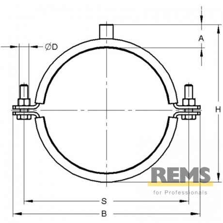 ХОМУТЫ FISCHER PSM schwer, M16 Schalldämmeinlage EPDM / SBR