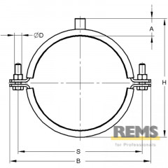 ХОМУТЫ FISCHER PSM schwer, M16 Schalldämmeinlage EPDM / SBR
